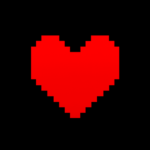 Undertale Heart.
In-Game asset.  2d.  High contrast.  No shadows