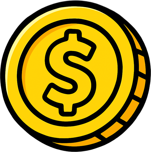 coin.
In-Game asset.  2d.  High contrast.  No shadows