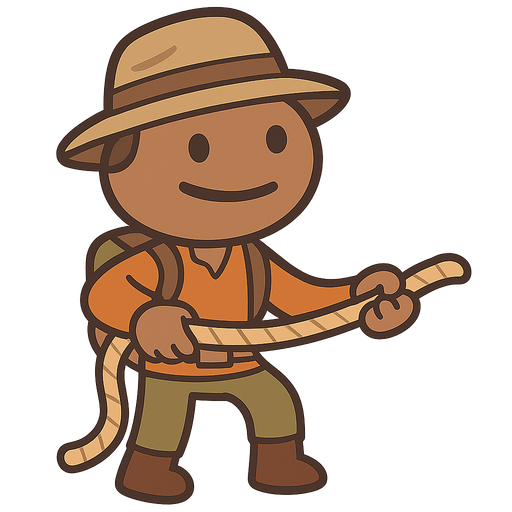 maceracı bir tip elleriyle halat tutuyor. No background. Transparent background. Blank background. No shadows. 2d. In-Game asset. flat