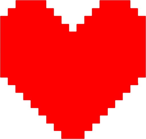 make undertale heart.
In-Game asset.  2d.  High contrast.  No shadows