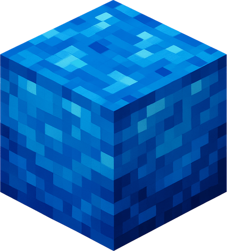 Minecraft su bloğu.
In-Game asset.  High contrast.  No shadows