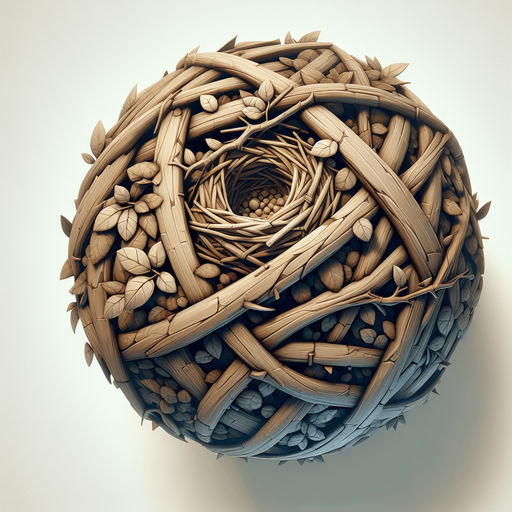 Nest.
Single Game Texture.  In-Game asset.  2d.  Blank background.  No shadows