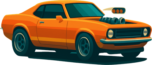 Fullscreen modern App Store landscape banner, 16:9, high definition, for a game titled "Build, Race, Upgrade" and with the description "A stylized drag racing game where players build and tune cars in a garage, compete in timed drag races against AI opponents, and reinvest winnings into performance upgrades. Progression spans beginner, intermediate, and advanced race tiers with increasingly difficult rivals and larger payouts. Clean modular systems enable easy balancing and future expansion.". No text on banner!