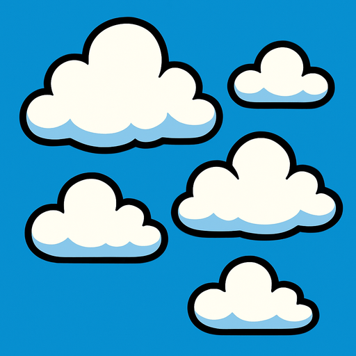 nubes.
In-Game asset.  2d.  High contrast.  No shadows