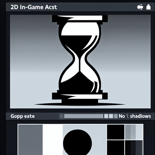Песочные часы, черный.
Single Game Texture. In-Game asset. 2d. Blank background. High contrast. No shadows.