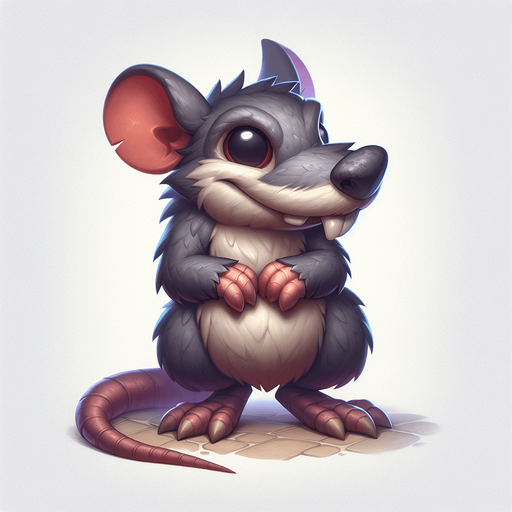 A good but dangerous rat. Warcraft 3 art..
Single Game Texture. In-Game asset. 2d. Blank background. High contrast. No shadows.