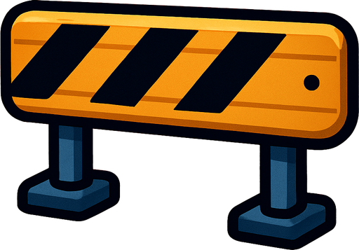 araba yolu bariyeri.
In-Game asset.  2d.  High contrast.  No shadows
