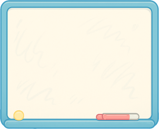 An office whiteboard, nothing on it but with it has some marks from previous drawings. Should work as a background for a modal dialog. Cute soft graphics. soft ambient light. semi-matte to satin surfaces. naturalistic with slight saturation boost colors. Tone is premium, friendly, clean with lifestyle or service-oriented appeal.
In-Game asset.  2d.  High contrast.  No shadows..
In-Game asset.  2d.  High contrast.  No shadows