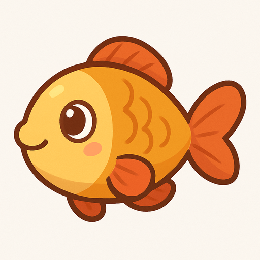 tatlı balık görseli. No background. Transparent background. Blank background. No shadows. 2d. In-Game asset. flat