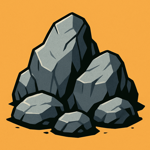 rocas grande.
In-Game asset.  2d.  High contrast.  No shadows