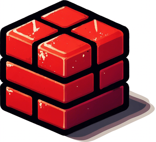 a silver brick block