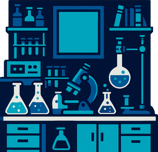 Laboratuvar.
In-Game asset.  2d.  High contrast.  No shadows