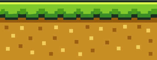 flappy bird ground.
In-Game asset.  2d.  High contrast.  No shadows. pixel art. suitable for looping