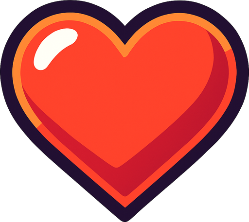 Heart.
In-Game asset.  High contrast.  No shadows