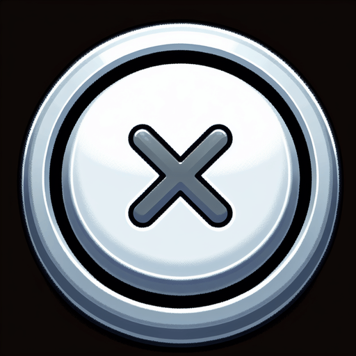 close button.
Single Game Texture.  In-Game asset.  2d.  Blank background.  High contrast.  No shadows