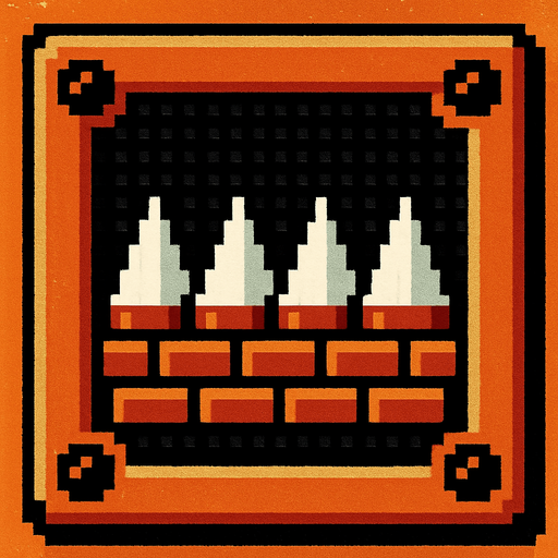 Mario style spikes NES..
High contrast