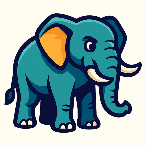 Elephant.
In-Game asset.  2d.  High contrast.  No shadows