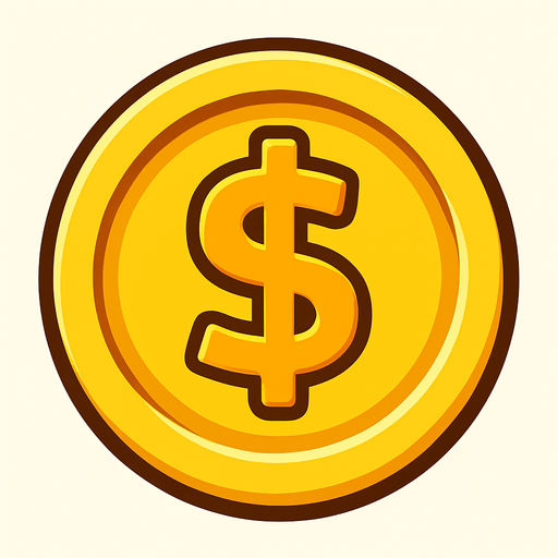 Altın para yap.
In-Game asset.  2d.  High contrast.  No shadows