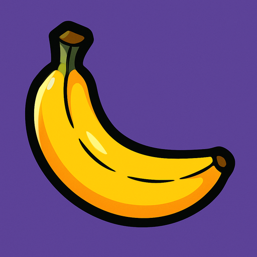 banana.
In-Game asset.  2d.  High contrast.  No shadows
