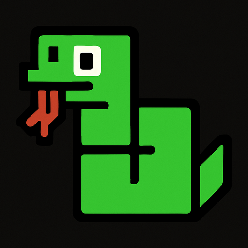 snake but square.
In-Game asset.  2d.  High contrast.  No shadows