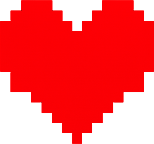make undertale heart.
In-Game asset.  2d.  High contrast.  No shadows