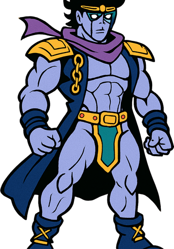Star platinum jotaro con cuerpo completo jojo's.
In-Game asset.  2d.  High contrast.  No shadows