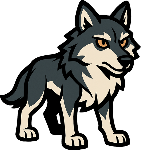 Wolf.
In-Game asset.  2d.  High contrast.  No shadows