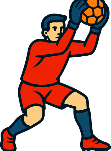 goalkeeper.
In-Game asset.  2d.  High contrast.  No shadows