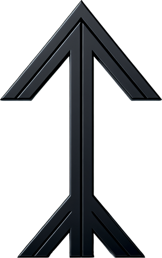 thin, black, up and down arrow.