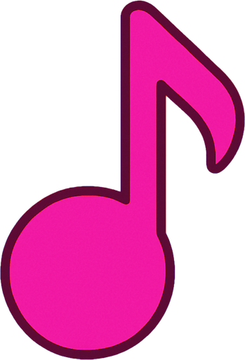 2d golgesiz pembe bir do notasi olustur/.
In-Game asset.  2d.  High contrast.  No shadows