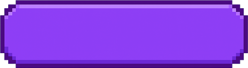 800x180 pixel art horizontal bar, fully rounded corners, vibrant purple color, 8-bit arcade UI style, clean and minimal, no background.
In-Game asset.  2d.  High contrast.  No shadows