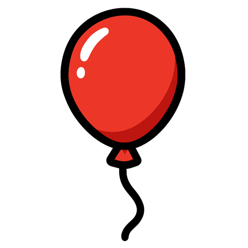 Globo rojo.
In-Game asset.  2d.  High contrast.  No shadows