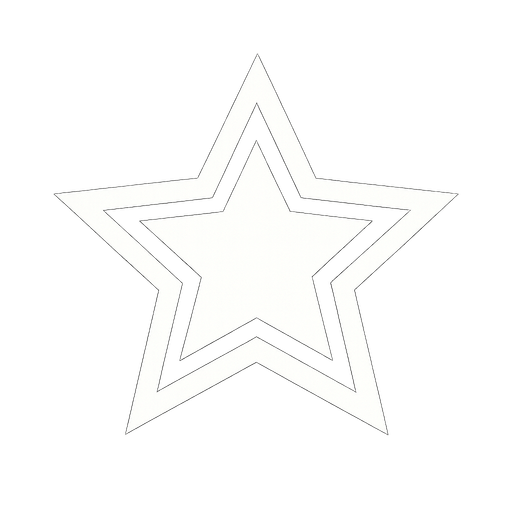 White star.
In-Game asset.  2d.  High contrast.  No shadows