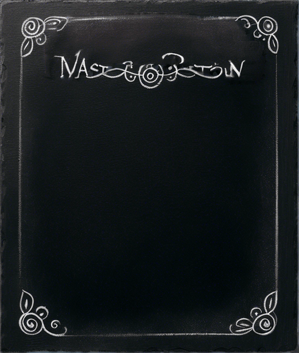 The Words "MASTER POTION" in white chalk