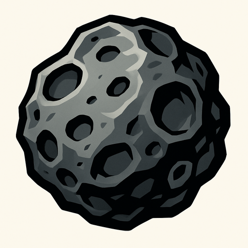 Asteroid Iron - Yazısız.
In-Game asset.  2d.  High contrast.  No shadows