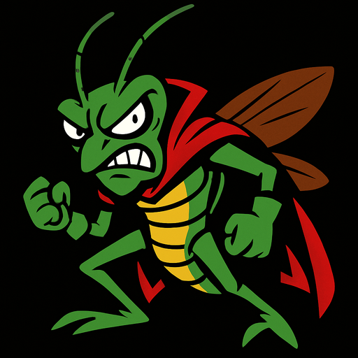 kötü adam çekirge.
In-Game asset.  2d.  High contrast.  No shadows