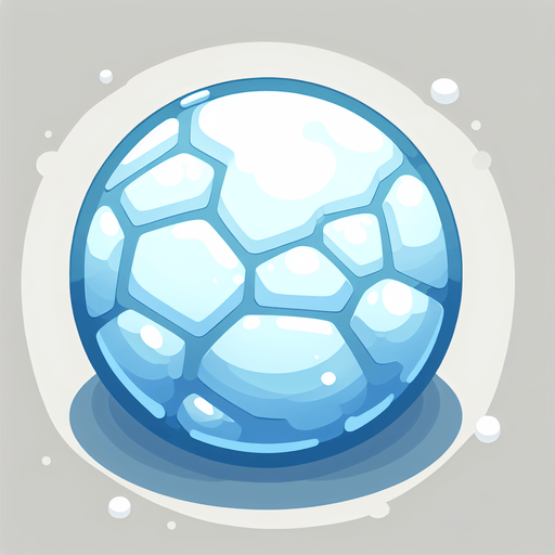 Плоский лед, круглый, мультяшный. Вид сверху.
Single Game Texture. In-Game asset. 2d. Blank background. High contrast. No shadows.