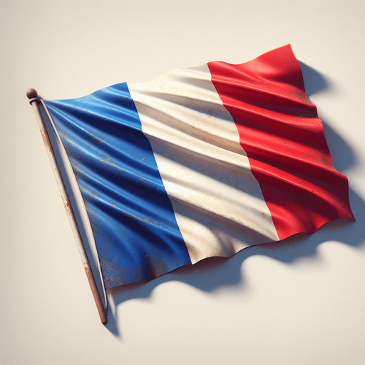 france flag. solid colors. flat..
Single Game Texture. In-Game asset. 2d. Blank background. High contrast. No shadows.