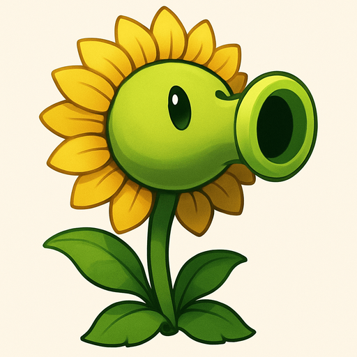 Un lanza guisantes fusionado cun un girasol de plantas vs zombies fusion.
In-Game asset.  No shadows