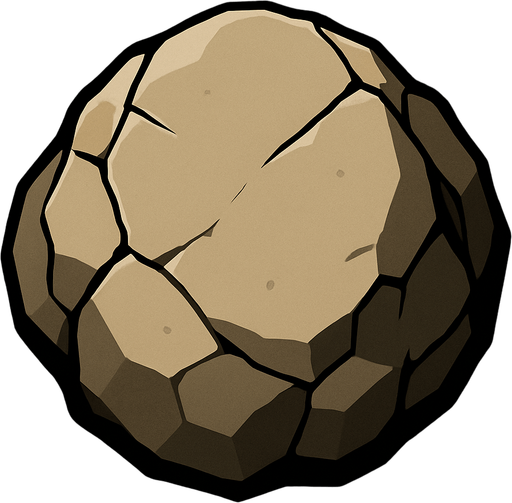 Roca vista desde arriba.
In-Game asset.  2d.  High contrast.  No shadows