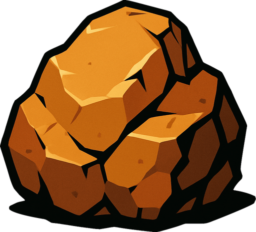 rock.
In-Game asset.  2d.  High contrast.  No shadows