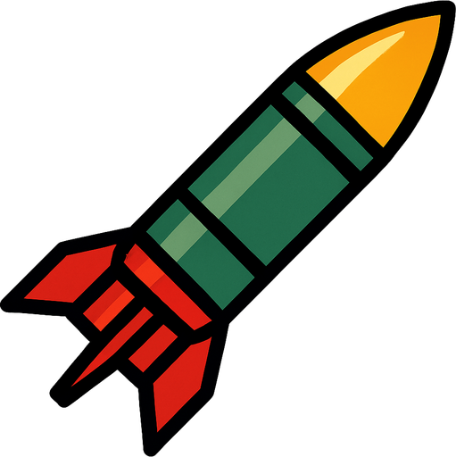 Un misile.
In-Game asset.  2d.  High contrast.  No shadows