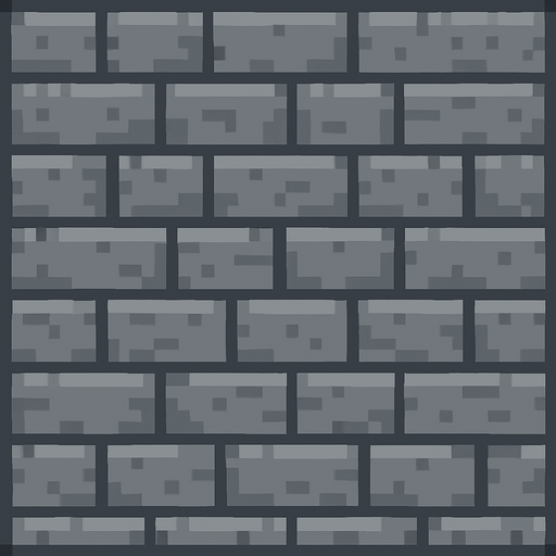 a grey, brick floor. pixel art..
In-Game asset.  2d.  High contrast.  No shadows