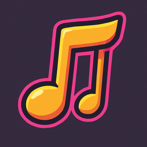 music note.
In-Game asset.  2d.  High contrast.  No shadows