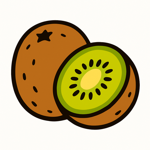 Kiwi.
In-Game asset.  2d.  High contrast.  No shadows