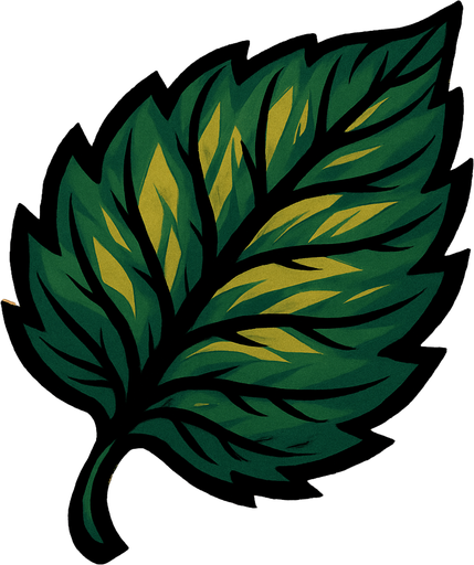 hoja.
In-Game asset.  2d.  High contrast