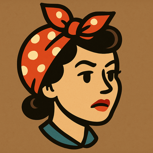 Housewife Head.
In-Game asset.  2d.  High contrast.  No shadows