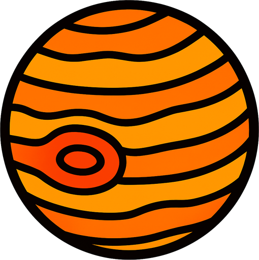 jüpiter.
In-Game asset.  2d.  High contrast.  No shadows