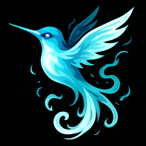 ephemeralHummingbird.
In-Game asset.  2d.  High contrast.  No shadows