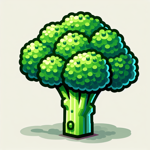 brocoli.
Single Game Texture. In-Game asset. 2d. Blank background. High contrast. No shadows.